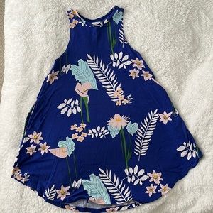 Fighting eel floral print dress in blue